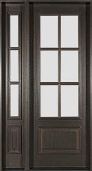 Affordable Mahogany Farmhouse Door with Flemish Glass